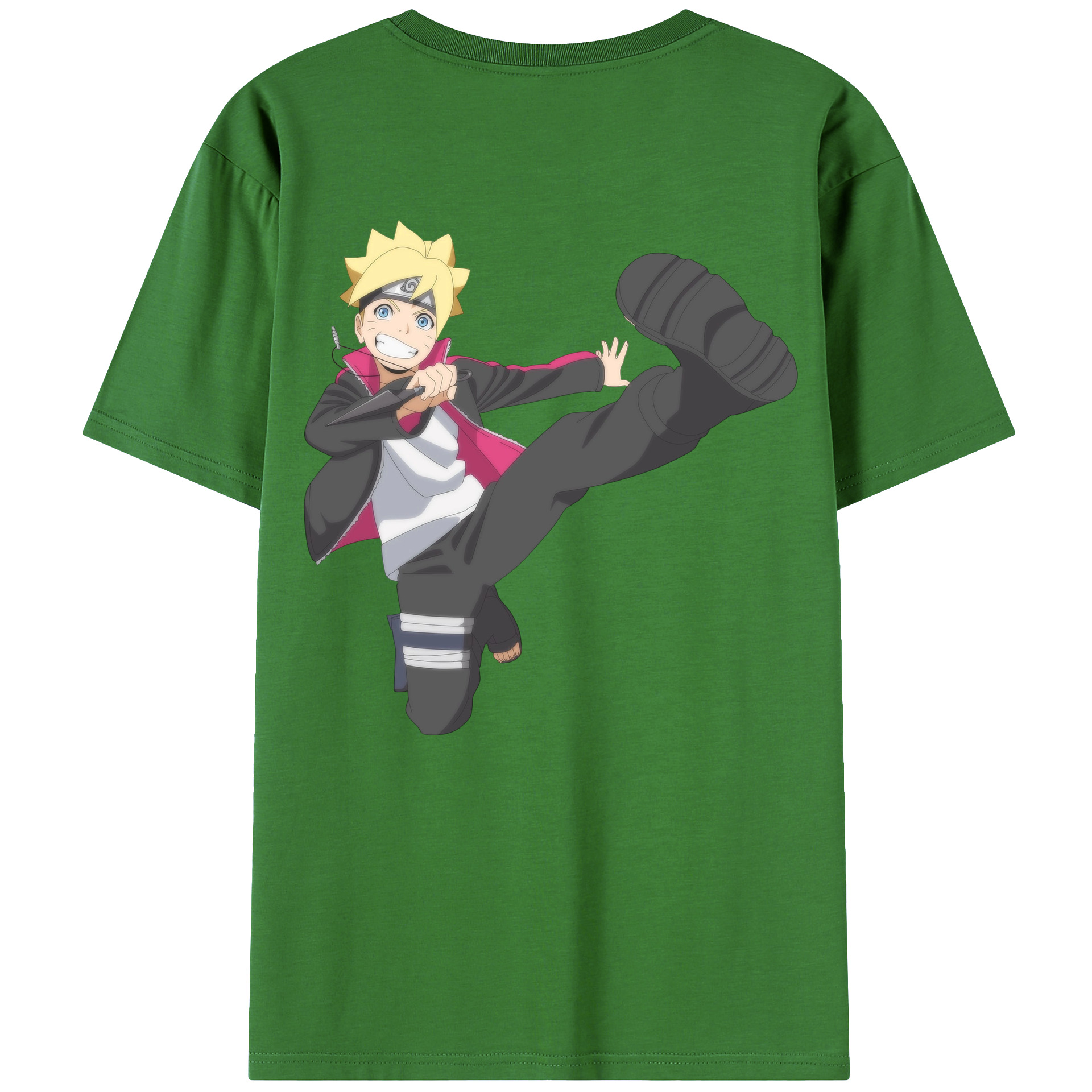 （画像用） NARUTO -ナルト- うずまき ボルト Uzumaki Boruto レディース半袖Tシャツ(バックプリント)